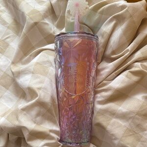 Starbucks Holographic Pink Tumbler WICKED